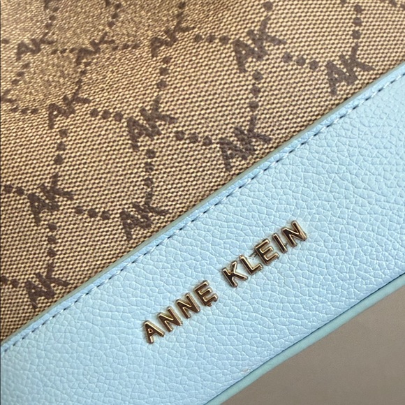 Anne Klein Light Blue and Tan Mini Bag - Picture 5 of 13